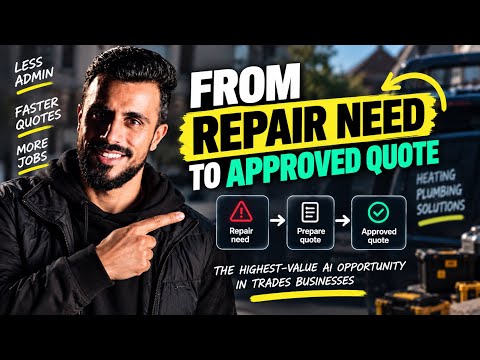 Poster for Shaz Iqbal’s Where could AI help a repair quote move forward? video